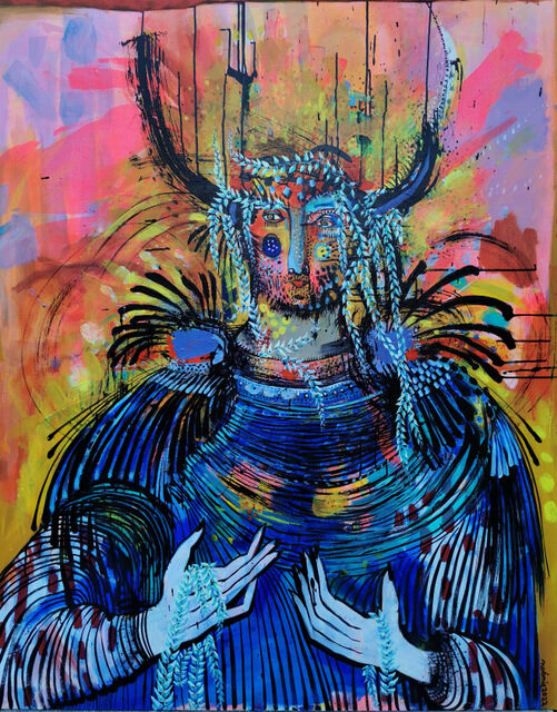 Homme-brousaille 160x145 acrylique 2022