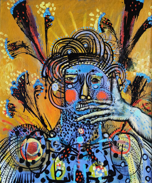 Homme-brousaille 60x45 acrylique 2022